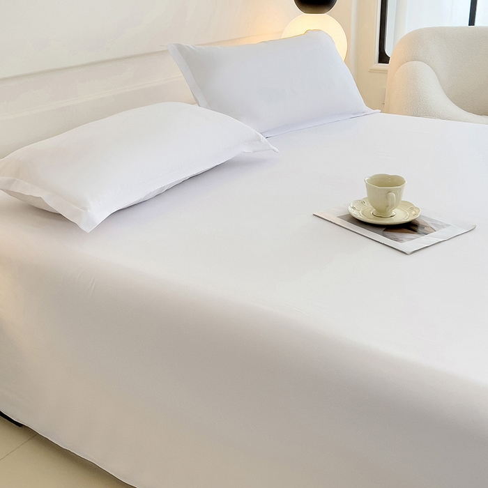 91家纺网 家纺一手货源 找家纺 楠沐家纺 2025年新款芦荟棉柔软亲肤纯色枕套 白色