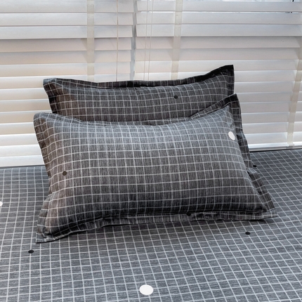 91家纺网 家纺一手货源 找家纺 楠沐-2025年新款亲肤芦荟棉印花枕套 潮格4