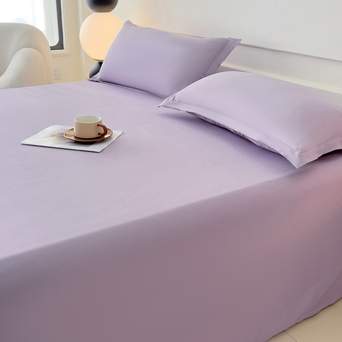 91家纺网 家纺一手货源 找家纺 楠沐家纺 2025年新款芦荟棉柔软亲肤纯色枕套 浅紫