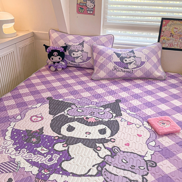 91家纺网 家纺一手货源 找家纺 金爱家 2024款三丽鸥乳胶凉席床笠款 信封库洛米