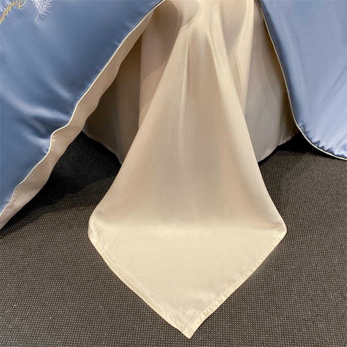 91家纺网 家纺一手货源 找家纺 （总）小久久（小九九） 2024新款水洗真丝刺绣夏被四件套-羽梦