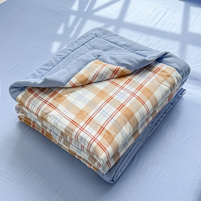 91家纺网 家纺一手货源 找家纺 安哆啦家纺 2024新款A类泡泡棉印花夏被四件套 mini