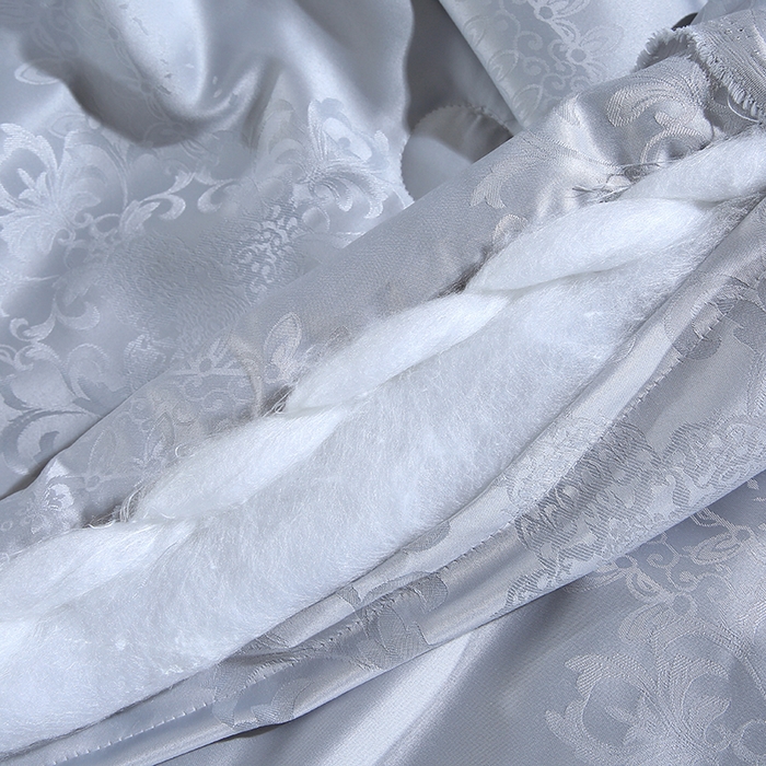 91家纺网 家纺一手货源 找家纺 恒鑫家纺 2025新款提花蚕丝夏凉被被子被芯 绅士灰