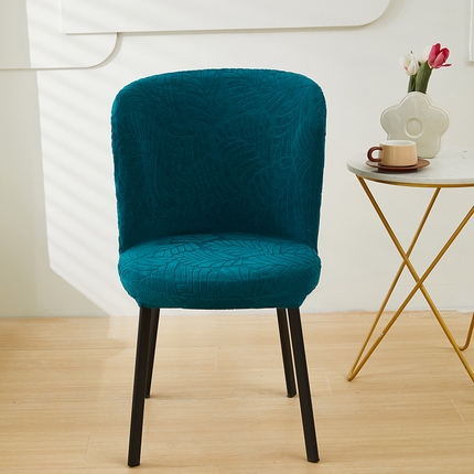 共鸣沙发套 2024新款臻品提花系列椅套（圆形椅套） 织叶-净蓝
