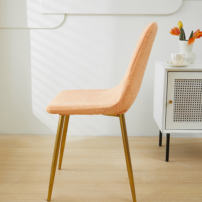 91家纺网 家纺一手货源 找家纺 共鸣沙发套 2024新款臻品提花系列椅套（短背款弧形椅套） 织叶-卡橙