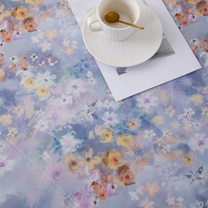 91家纺网 家纺一手货源 找家纺 吾诺家居 2024新款冰嘟嘟微重力硅胶夏被 浪漫花语