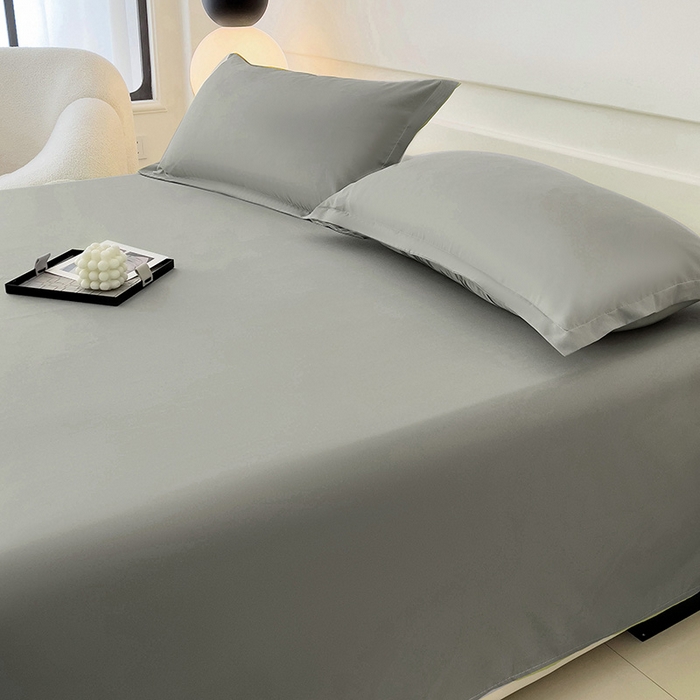 91家纺网 家纺一手货源 找家纺 楠沐家纺 2025年新款芦荟棉柔软亲肤纯色枕套 灰色