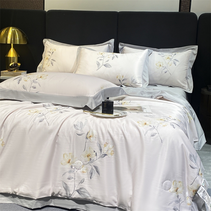 91家纺网 家纺一手货源 找家纺 （总）佳品居 2024新款莱塞尔天丝印花夏被四件套