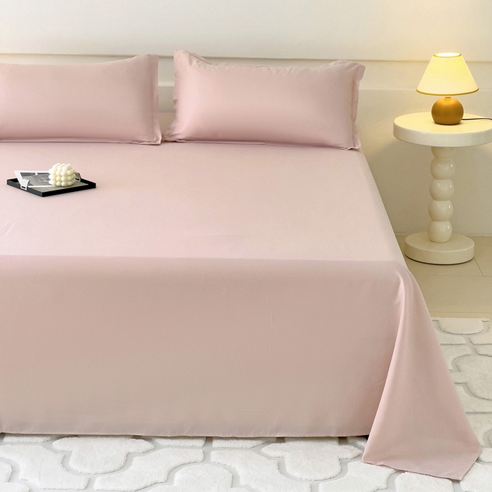 91家纺网 家纺一手货源 找家纺 楠沐家纺 2025年新款芦荟棉柔软亲肤纯色枕套 粉红