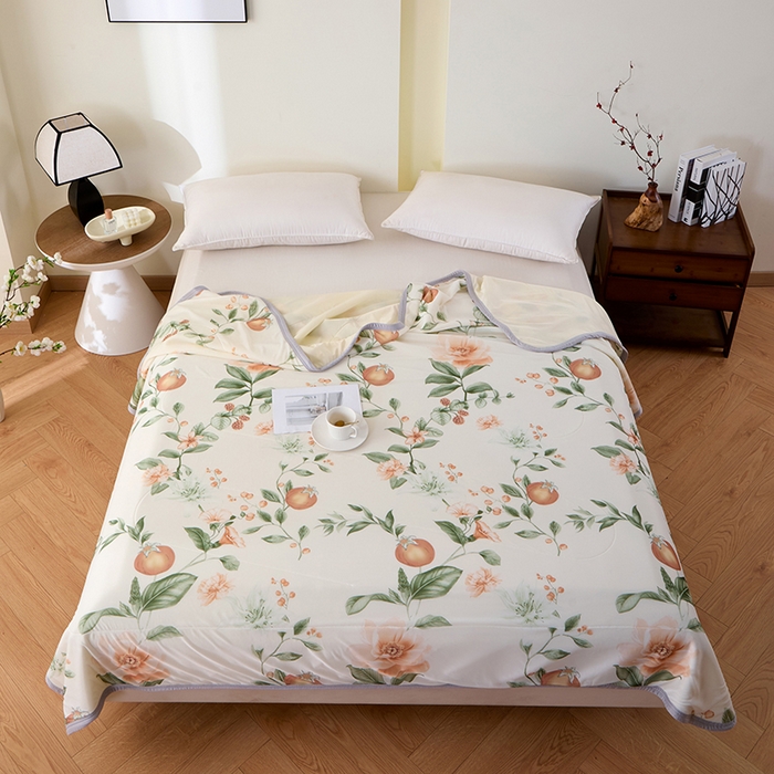 91家纺网 家纺一手货源 找家纺 吾诺家居 2024新款冰嘟嘟微重力硅胶夏被 丰硕年华