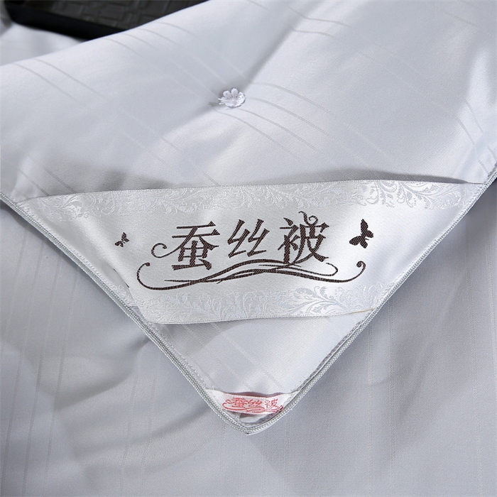 91家纺网 家纺一手货源 找家纺 恒鑫家纺 2025新款蚕丝被 灰色