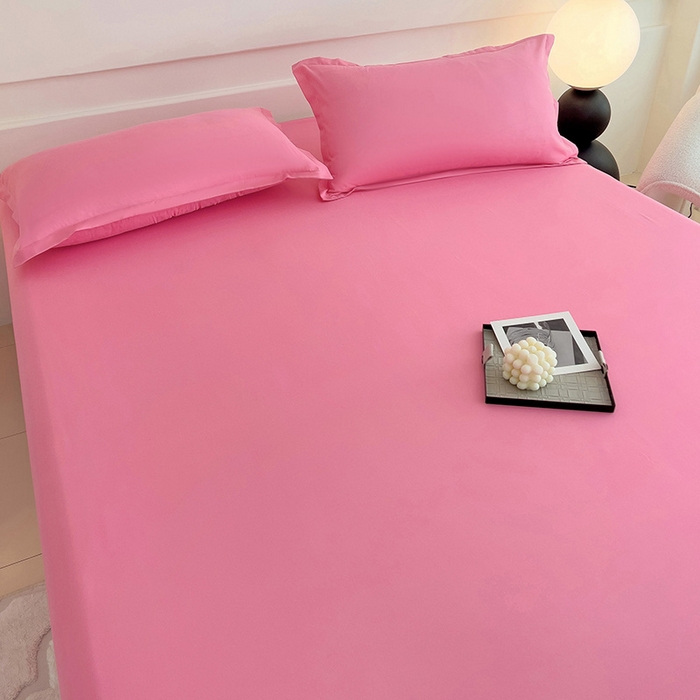 91家纺网 家纺一手货源 找家纺 楠沐家纺 2025年新款芦荟棉柔软亲肤纯色枕套 玖红