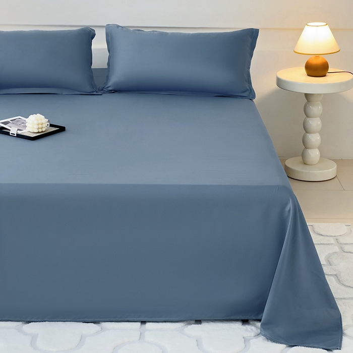 91家纺网 家纺一手货源 找家纺 楠沐家纺 2025年新款芦荟棉柔软亲肤纯色枕套 深蓝