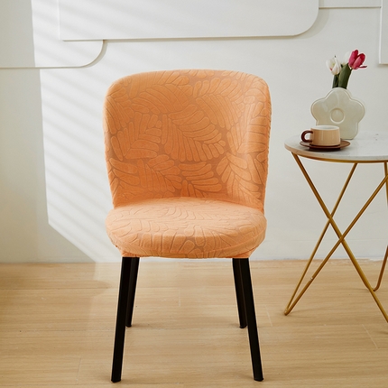 共鸣沙发套 2024新款臻品提花系列椅套（圆形椅套） 织叶-卡橙
