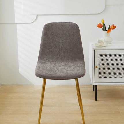 91家纺网 家纺一手货源 找家纺 共鸣沙发套 2024新款臻品提花系列椅套（短背款弧形椅套） 织叶-冷灰