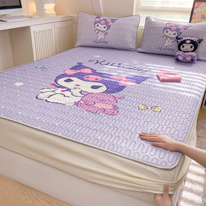 91家纺网 家纺一手货源 找家纺 金爱家 2024款三丽鸥乳胶凉席床笠款 休闲库洛米