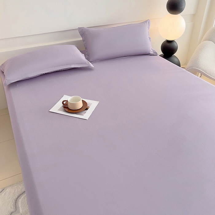 91家纺网 家纺一手货源 找家纺 楠沐家纺 2025年新款芦荟棉柔软亲肤纯色枕套 浅紫