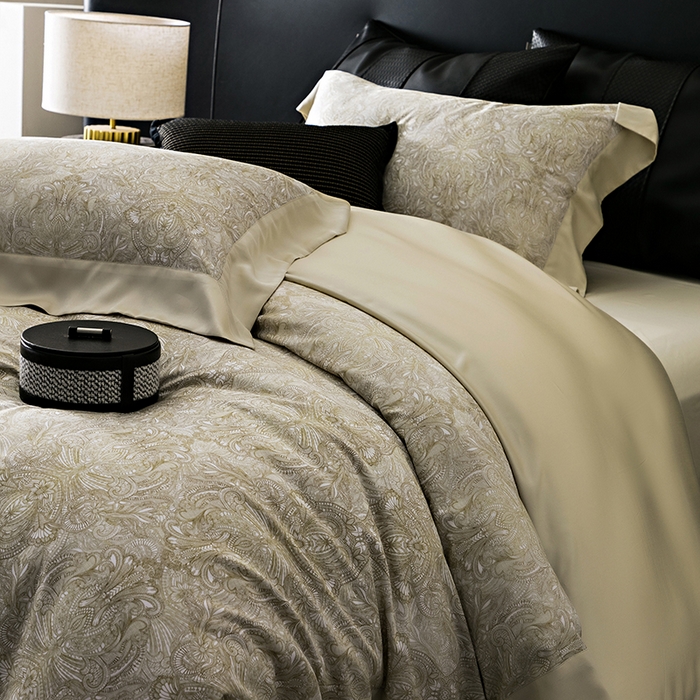 91家纺网 家纺一手货源 找家纺 涞澳 新款80支天丝棉四件套 沙棠-绿