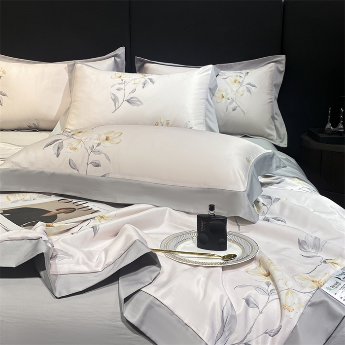 91家纺网 家纺一手货源 找家纺 （总）佳品居 2024新款莱塞尔天丝印花夏被四件套