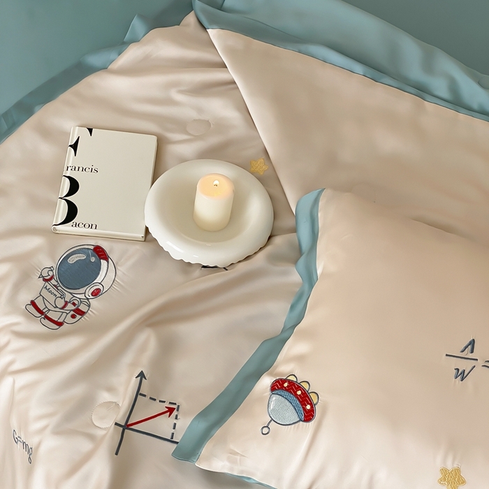 91家纺网 家纺一手货源 找家纺 （总）星野 2024新款80s奥地利天丝夏被-学霸太空人