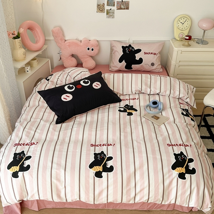 91家纺网 家纺一手货源 找家纺 （总）昔可家纺 2024新款全棉卡通大版印花四件套