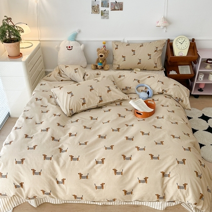 91家纺网 家纺一手货源 找家纺 （总）昔可家纺 2024开春新款全棉印花卡通四件套