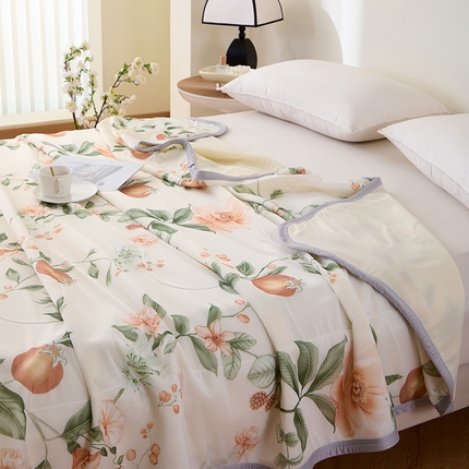 91家纺网 家纺一手货源 找家纺 吾诺家居 2024新款冰嘟嘟微重力硅胶夏被 丰硕年华