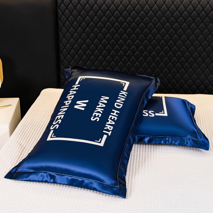 91家纺网 家纺一手货源 找家纺 梦舒羽 2025新款可水洗冰丝枕套宿舍单人凉爽枕头套 开心一刻