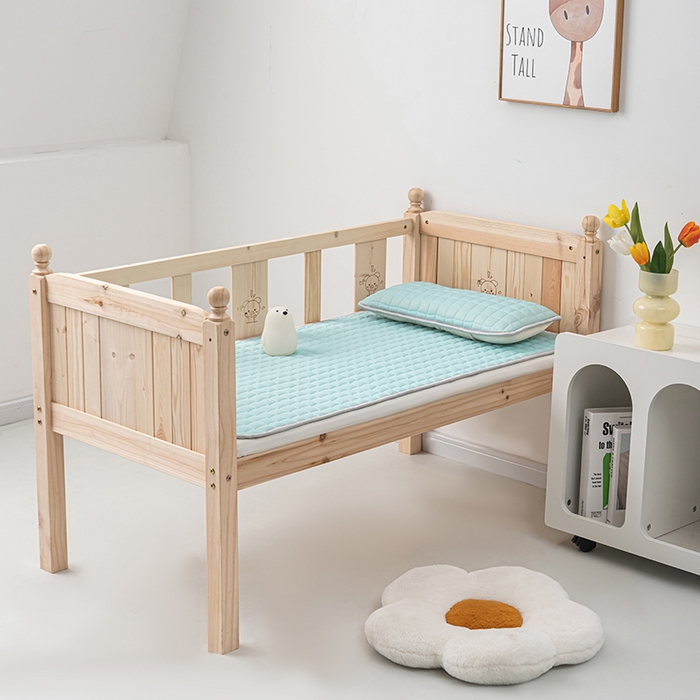 91家纺网 家纺一手货源 找家纺 吾诺家居 2024新款冰嘟嘟儿童硅胶凉席 浅兰