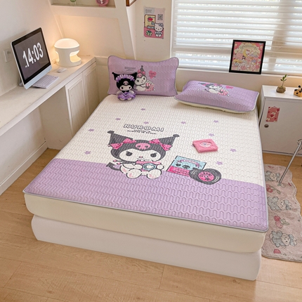 91家纺网 家纺一手货源 找家纺 金爱家 2024款三丽鸥乳胶凉席床笠款 相机库洛米