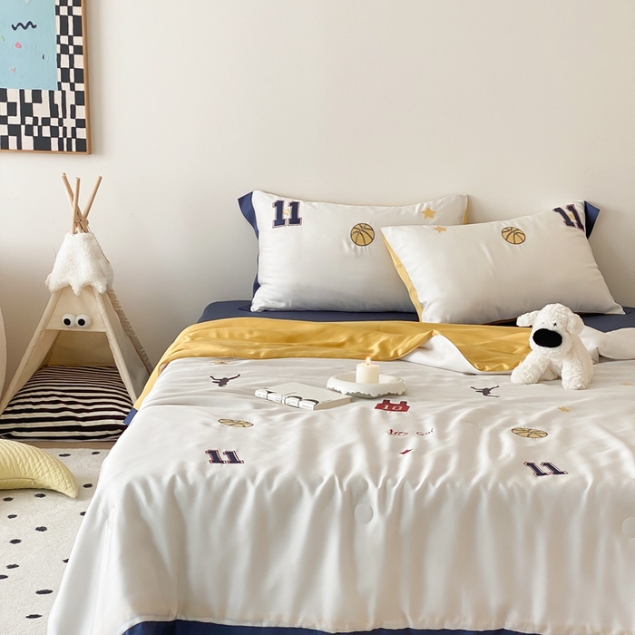 91家纺网 家纺一手货源 找家纺 （总）星野 2024新款80s奥地利天丝夏被-篮球梦