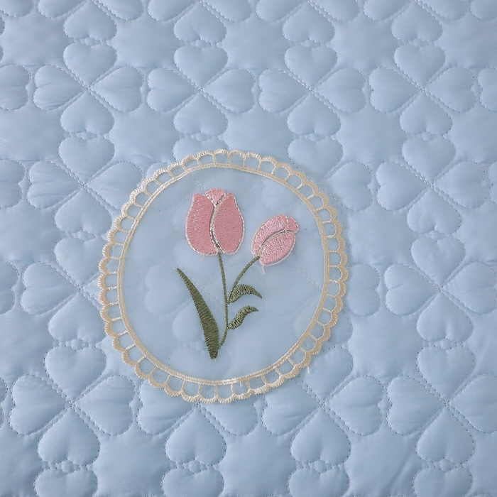 91家纺网 家纺一手货源 找家纺 （总）佳梦家纺 2024新款花边天丝床盖三件套