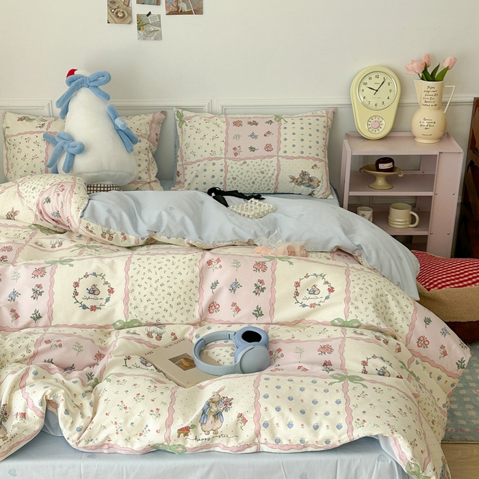 91家纺网 家纺一手货源 找家纺 （总）昔可家纺 2024开春新款全棉印花卡通四件套