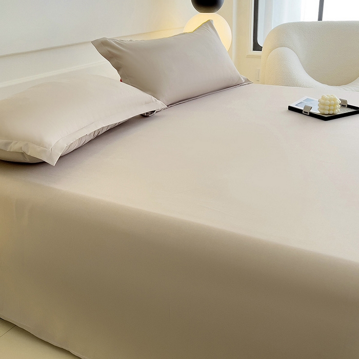 91家纺网 家纺一手货源 找家纺 楠沐家纺 2025年新款芦荟棉柔软亲肤纯色枕套 浅驼