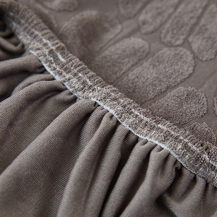 91家纺网 家纺一手货源 找家纺 共鸣沙发套 2024新款臻品提花系列椅套（短背款弧形椅套） 织叶-冷灰