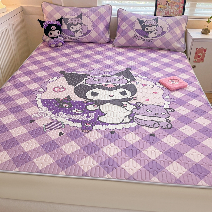 91家纺网 家纺一手货源 找家纺 金爱家 2024款三丽鸥乳胶凉席床笠款 信封库洛米