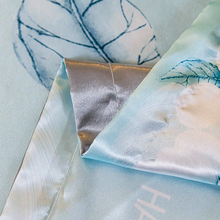 91家纺网 家纺一手货源 找家纺 梦舒羽 2025新款可水洗冰丝枕套宿舍单人凉爽枕头套 花语