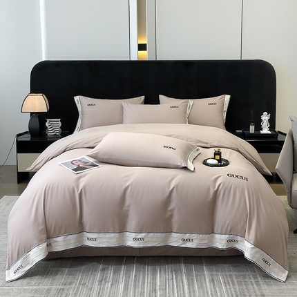 91家纺网 家纺一手货源 找家纺 懒猫家纺 G轻奢系列高精密40支13374全棉喷气绣花四件套 G轻奢-半岛