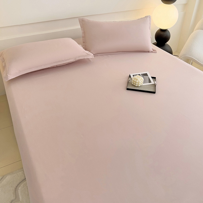 91家纺网 家纺一手货源 找家纺 楠沐家纺 2025年新款芦荟棉柔软亲肤纯色枕套 粉红