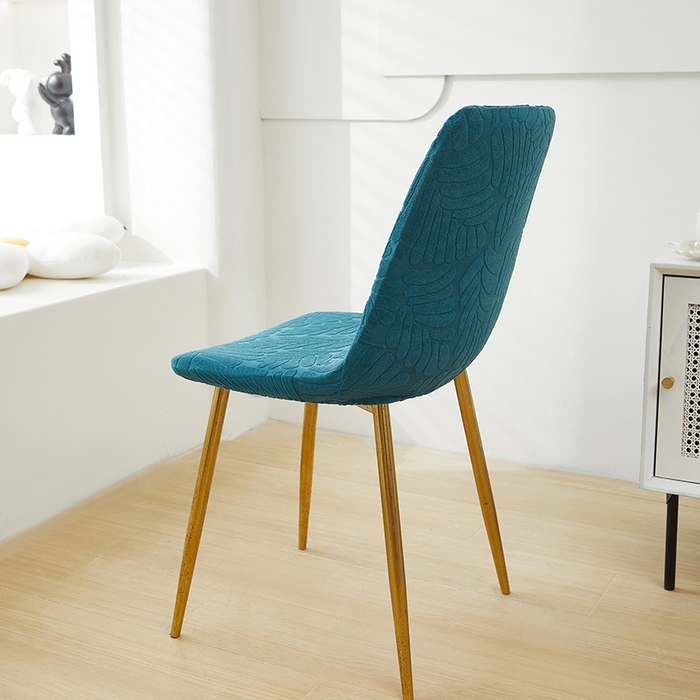 91家纺网 家纺一手货源 找家纺 共鸣沙发套 2024新款臻品提花系列椅套（短背款弧形椅套） 织叶-净蓝