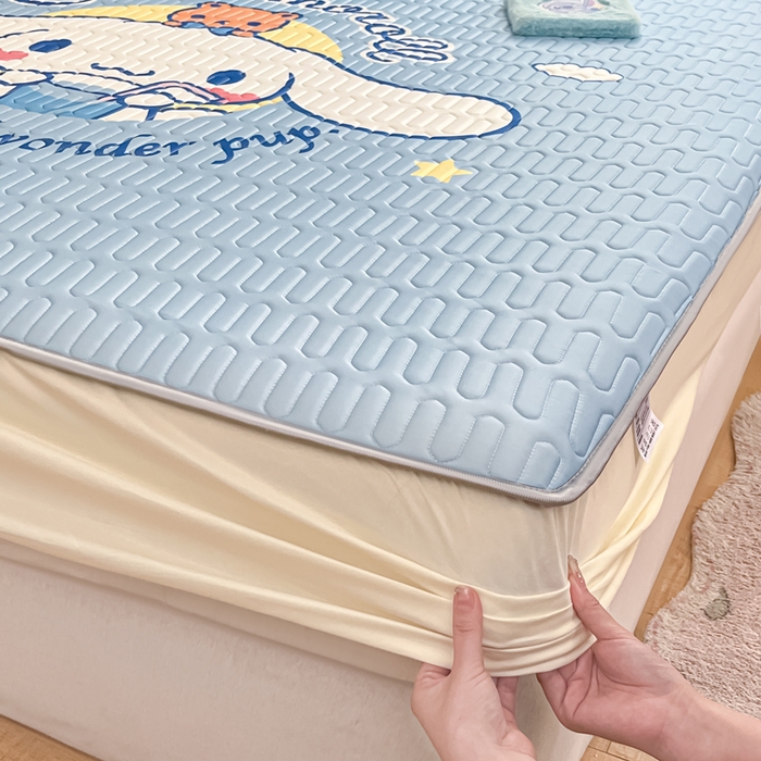 91家纺网 家纺一手货源 找家纺 金爱家 2024款三丽鸥乳胶凉席床笠款 气水玉桂狗