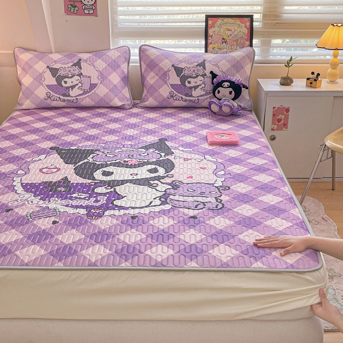 91家纺网 家纺一手货源 找家纺 金爱家 2024款三丽鸥乳胶凉席床笠款 信封库洛米