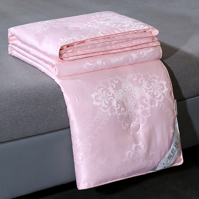 91家纺网 家纺一手货源 找家纺 （总）恒鑫家纺 2025新款提花蚕丝夏凉被被子被芯