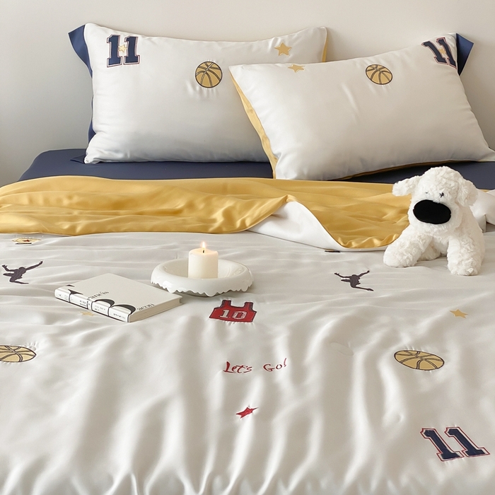 91家纺网 家纺一手货源 找家纺 （总）星野 2024新款80s奥地利天丝夏被-篮球梦