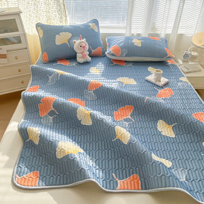 91家纺网 家纺一手货源 找家纺 东宇床垫 2025新款A类凉感丝乳胶成人凉席 三生有杏