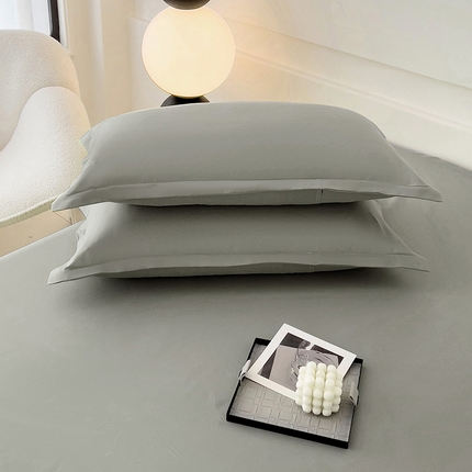 91家纺网 家纺一手货源 找家纺 （总）楠沐家纺 2025年新款芦荟棉柔软亲肤纯色枕套