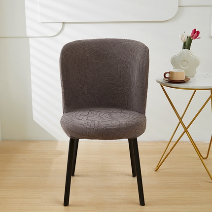 共鸣沙发套 2024新款臻品提花系列椅套（圆形椅套） 织叶-冷灰