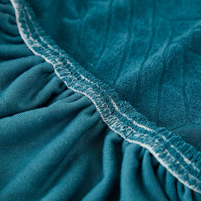 91家纺网 家纺一手货源 找家纺 共鸣沙发套 2024新款臻品提花系列椅套（短背款弧形椅套） 织叶-净蓝