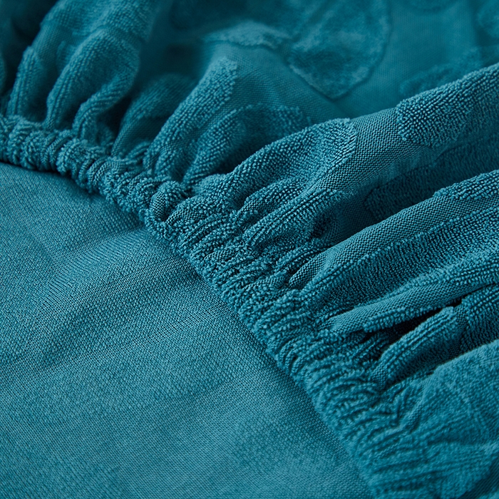 91家纺网 家纺一手货源 找家纺 共鸣沙发套 2024新款臻品提花系列椅套（短背款弧形椅套） 织叶-净蓝