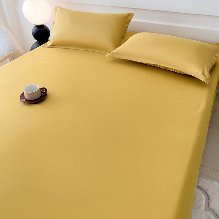 91家纺网 家纺一手货源 找家纺 楠沐家纺 2025年新款芦荟棉柔软亲肤纯色枕套 金色